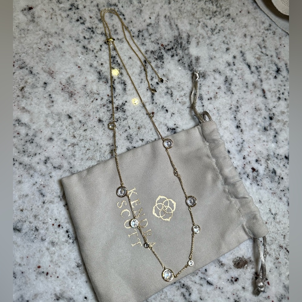 Kendra Scott Clementine Gold Adjustable Necklace